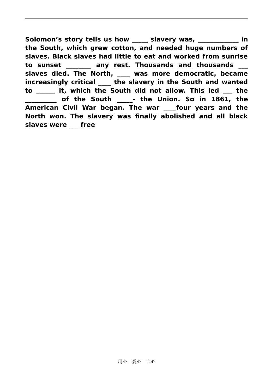 高中英语Module 3 Slavery and the Americans Civil War 学案外研版必修10_第3页