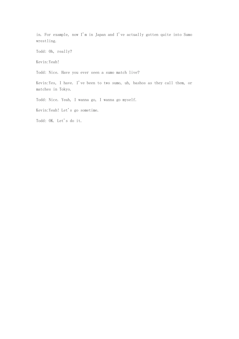 高中英语 口语情景对话 棒球先生素材_第2页