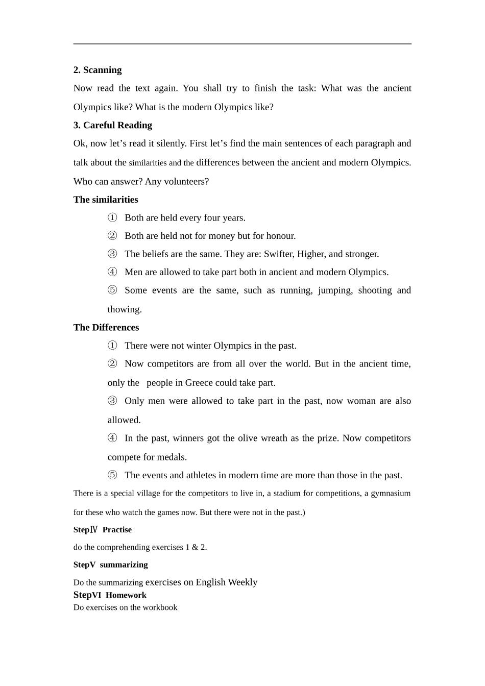 高中英语Unit 2 The Olympic Games Warming up and reading 教案人教版必修二_第2页