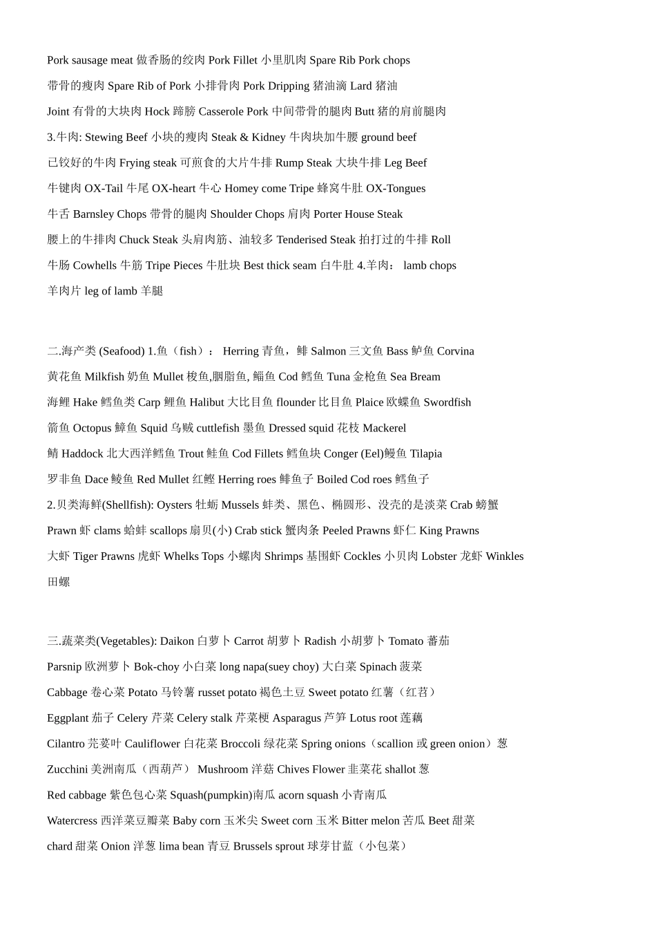 高中英语 很有用的英文菜名素材_第2页