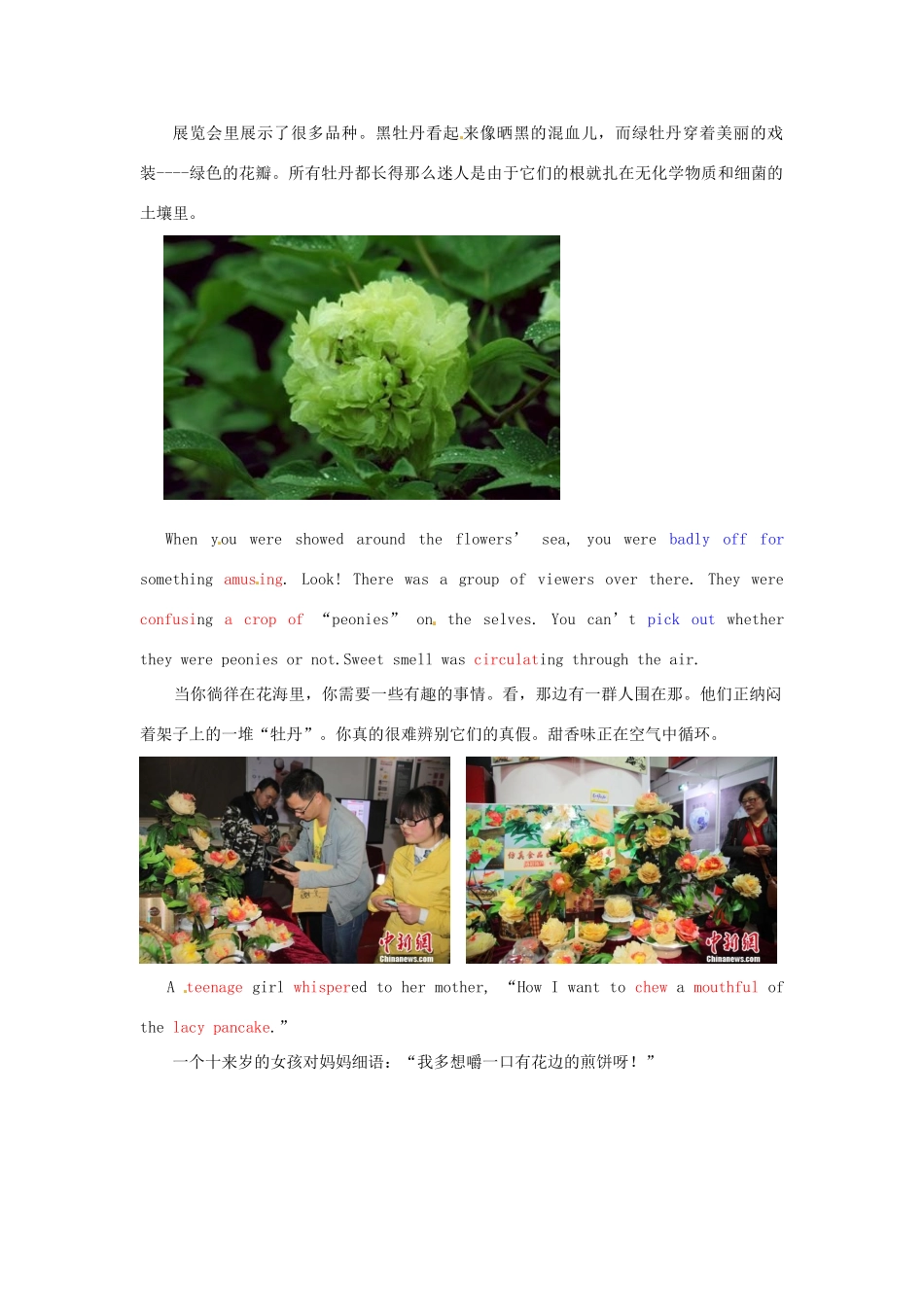 高中英语 看新闻速激记单词 第13节 Eatable Peony素材-人教版高中全册英语素材_第2页