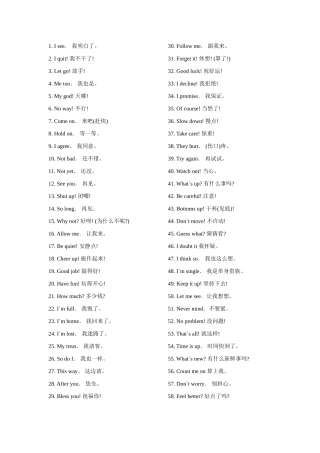 高中英语 中高考必备英语口语素材