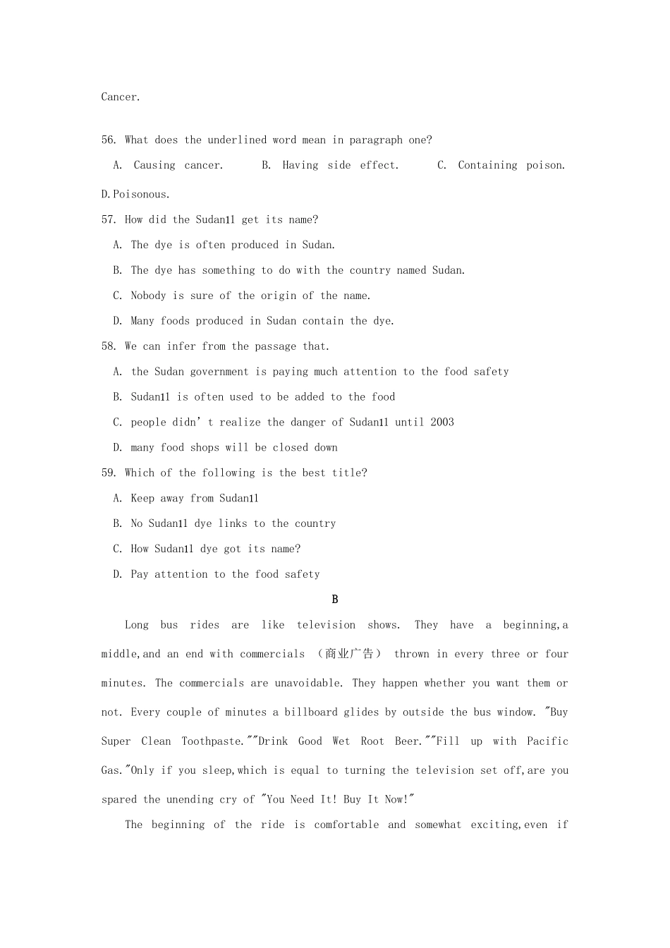 高中英语 阅读理解素材库_第2页