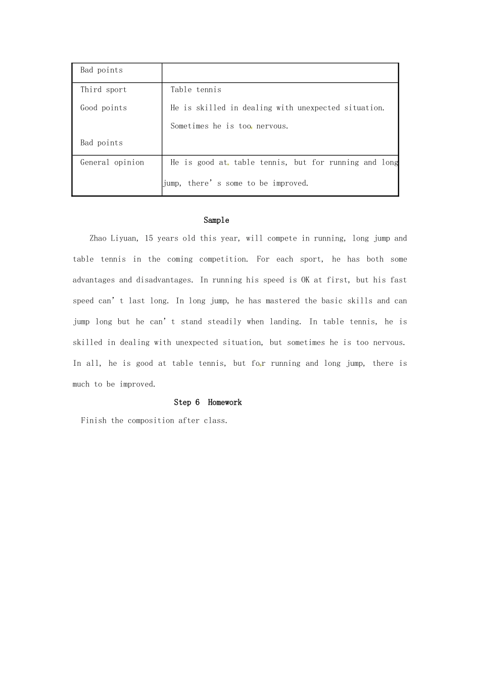 高中英语《Unit 2 The Olympic Games-Period Five》学案 新人教版必修2-新人教版高一必修2英语学案_第3页