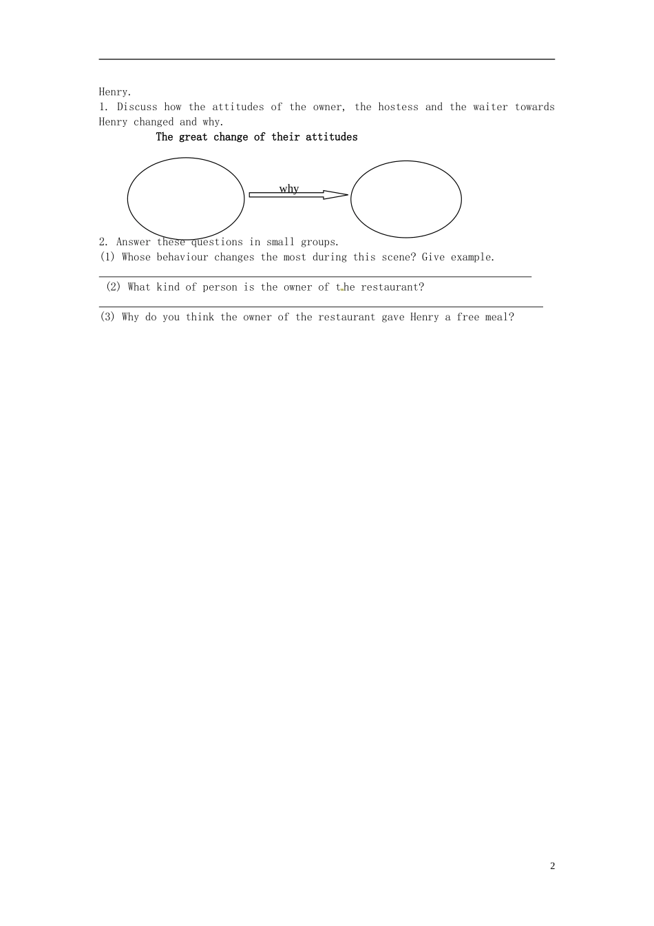 高中英语《Unit3 The Million Pound Bank Note Period 4 Using language》导学案 新人教版必修3-新人教版高二必修3英语学案_第2页