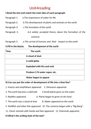 高中英语unit4 reading导学案新人教版必修3