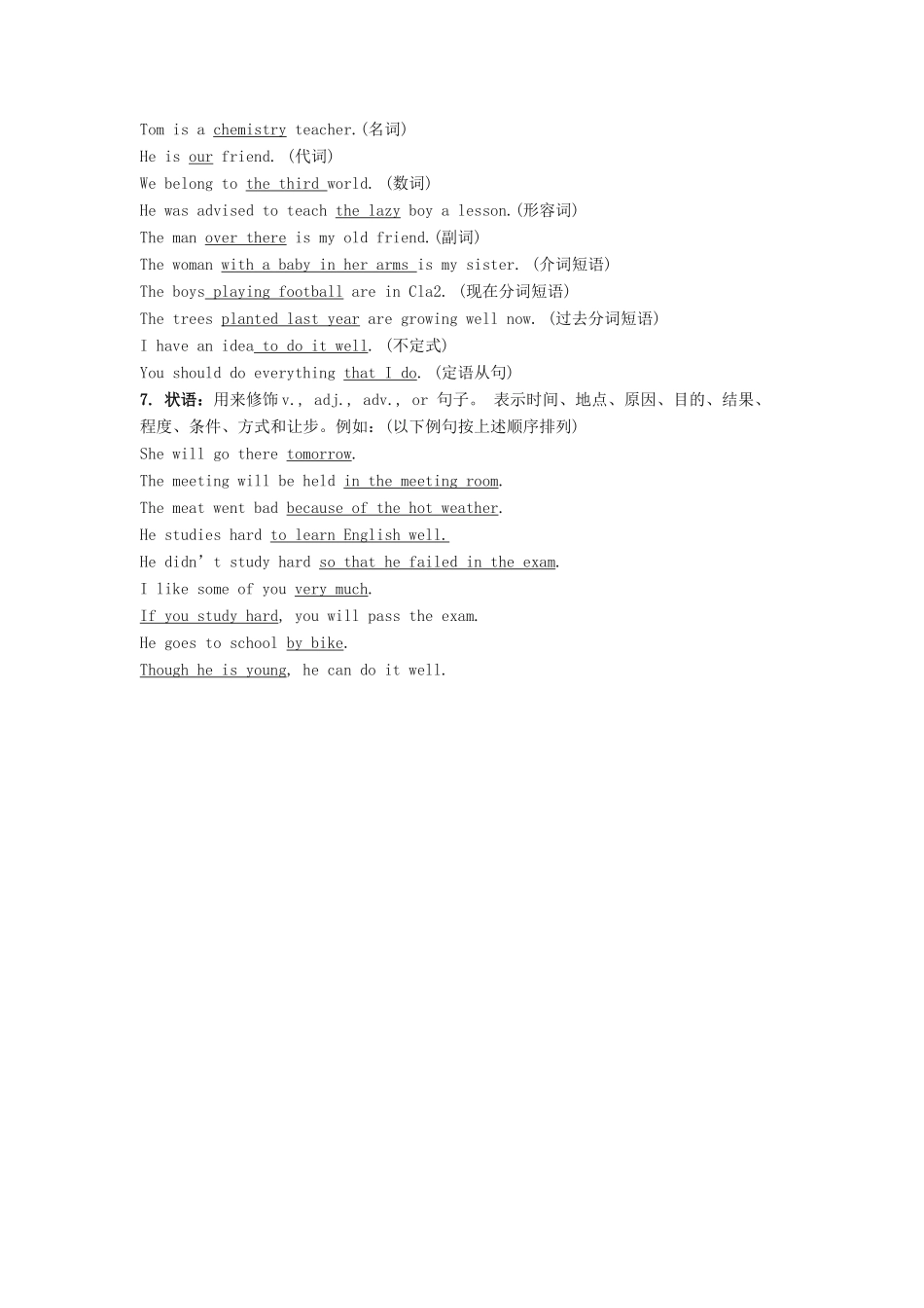 高中英语基础知识 句子成分的讲解素材-人教版高中全册英语素材_第3页
