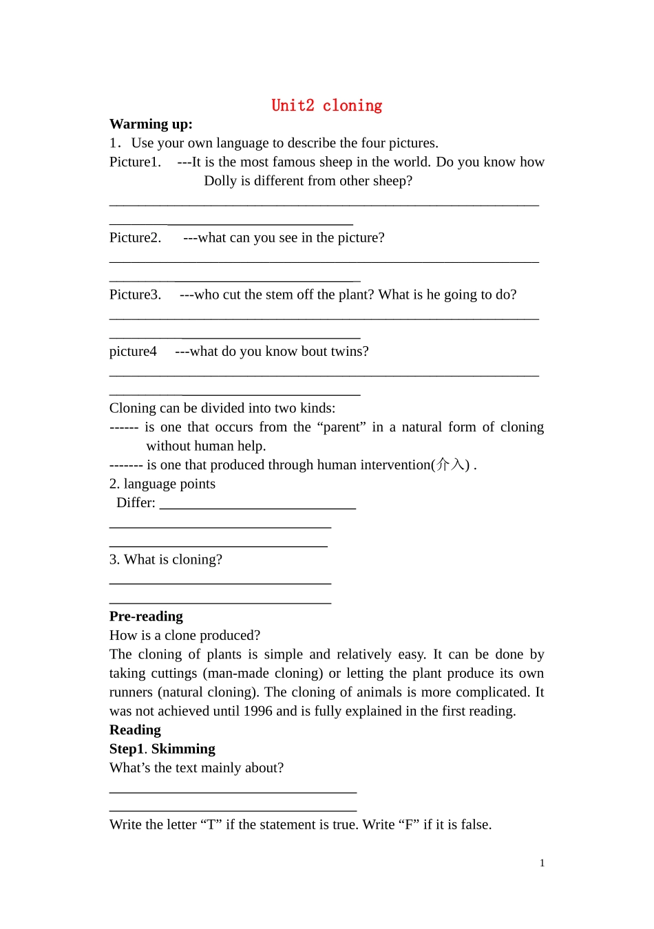 高中英语：unit2 cloing教学学案人教版选修8_第1页