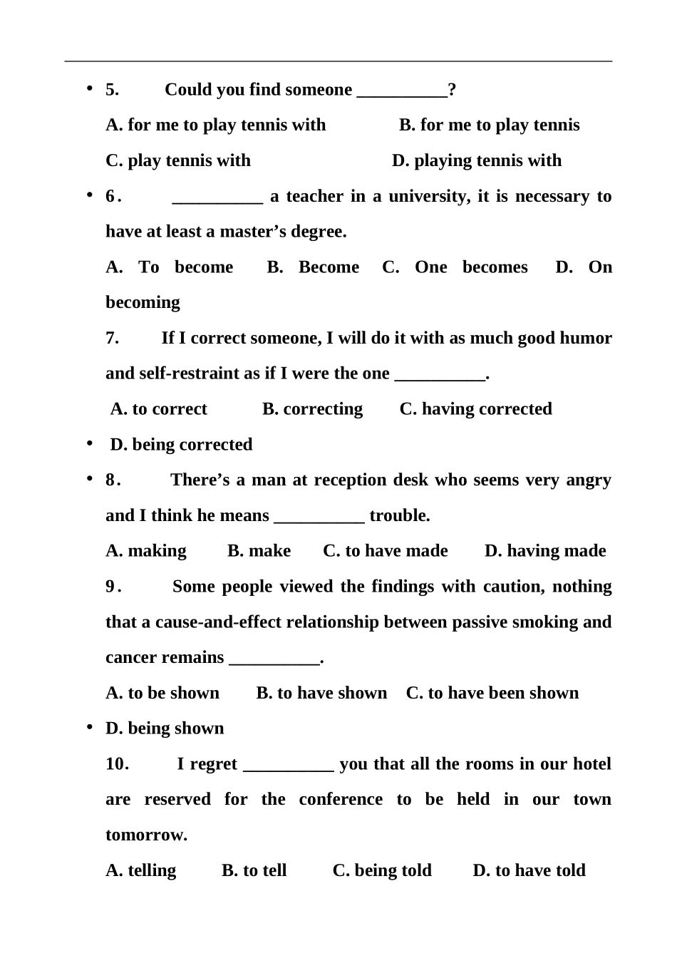 高中英语：非谓语动词学案_第3页