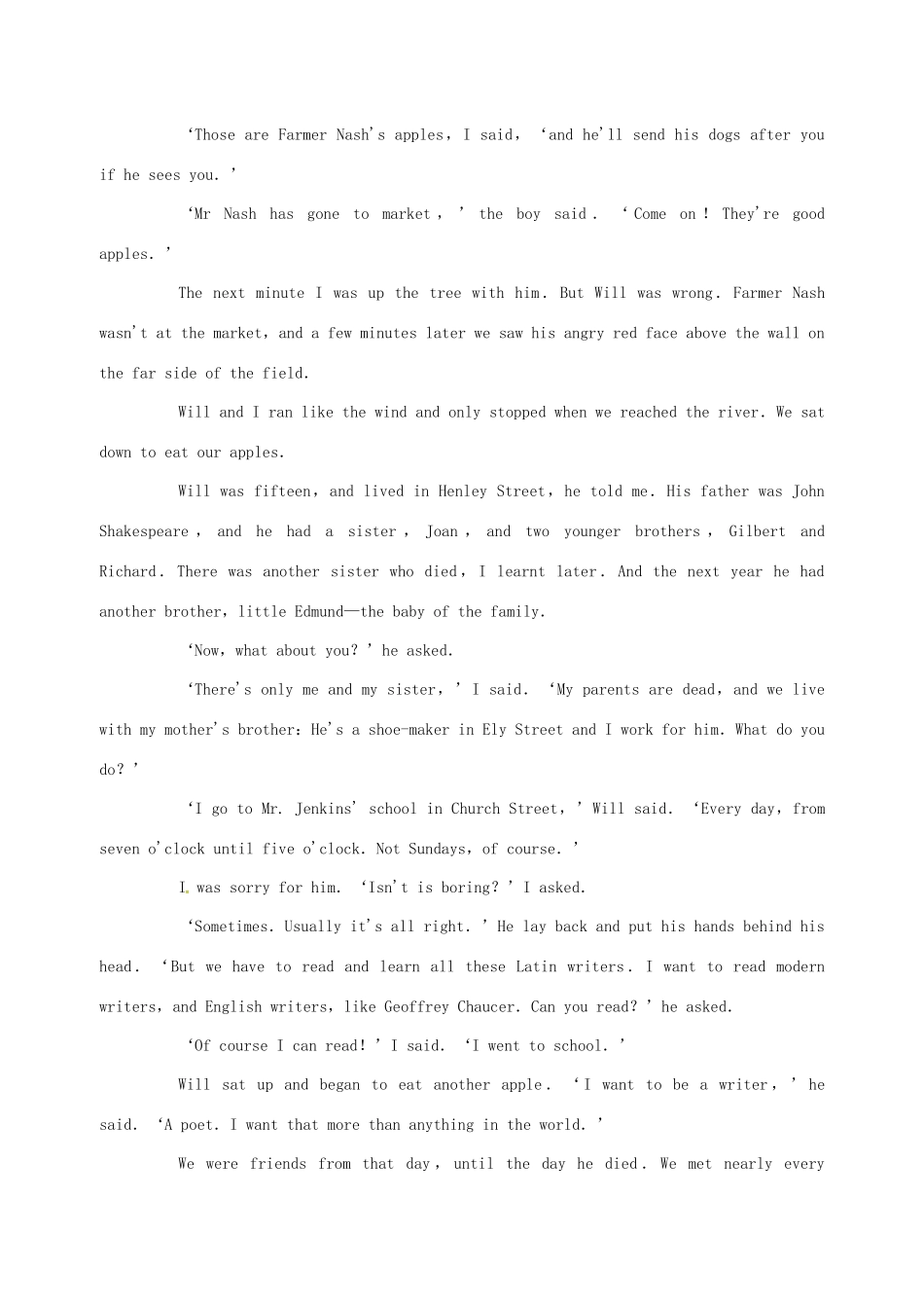 高中英语美文阅读 William Shakespeare-人教版高一全册英语素材_第2页