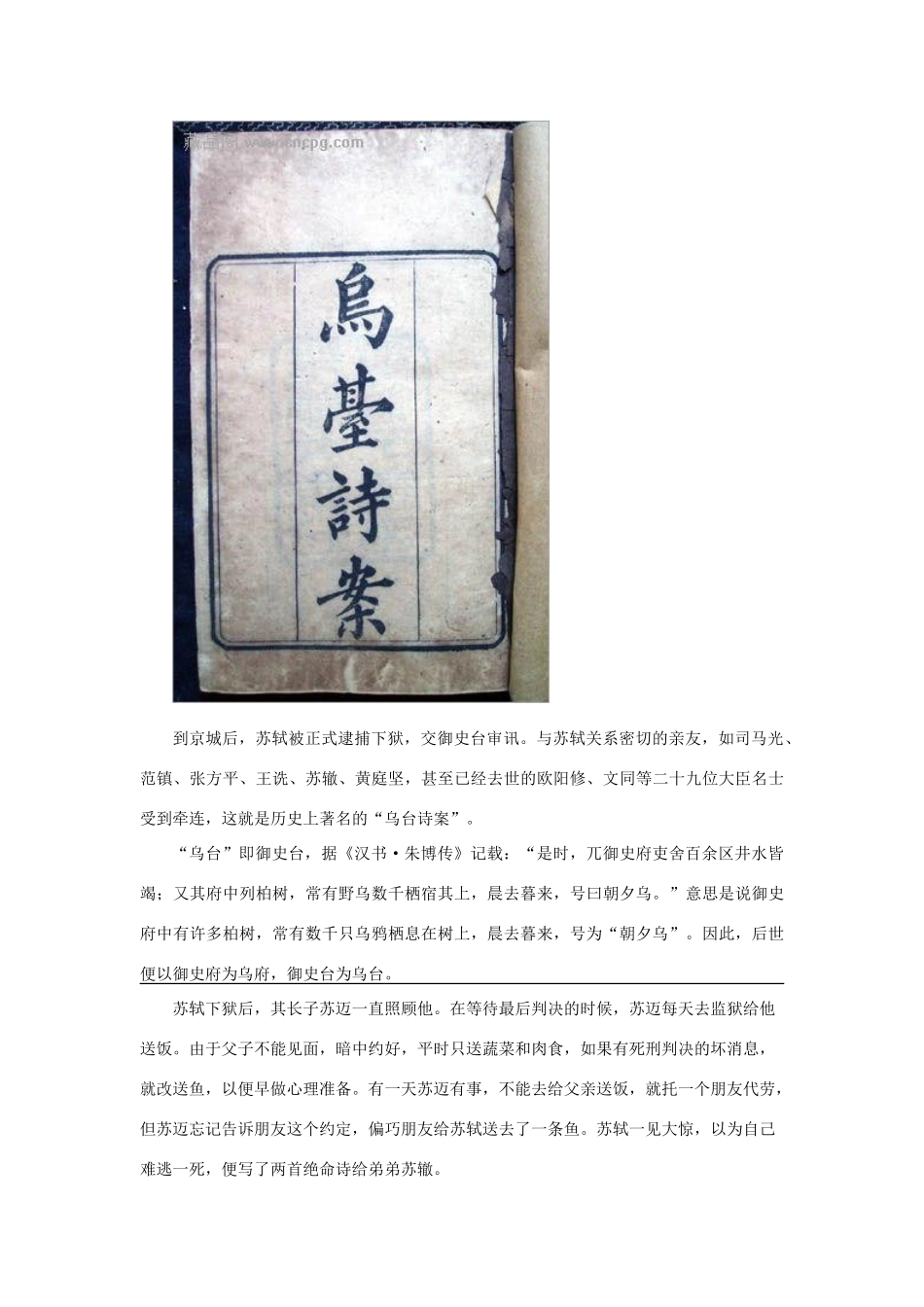 高中语文 3.9《赤壁赋》乌台诗案 针对苏东坡的文字狱素材 新人教版必修2-新人教版高中必修2语文素材_第3页