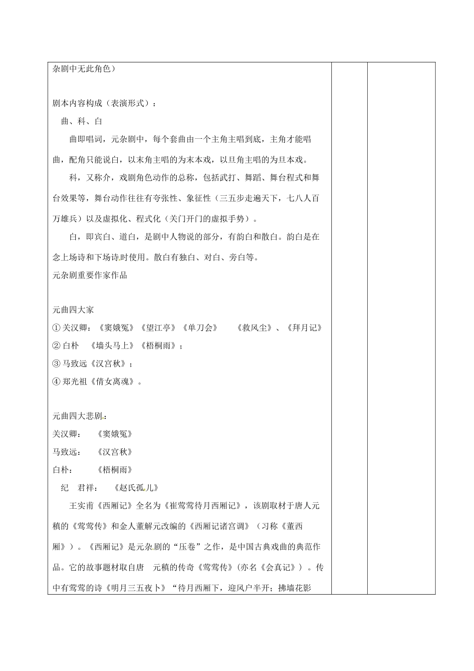 高中语文 专题二 长亭送别（第1课时）教学案 苏教版必修5-苏教版高二必修5语文教学案_第2页
