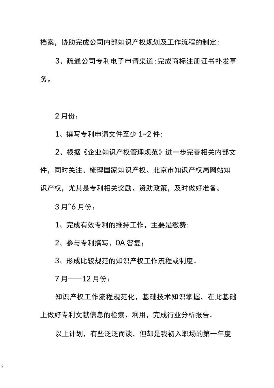 年度工作计划知识产权_第2页
