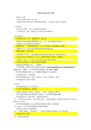 园林景观必看书籍2综述
