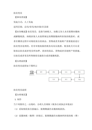拍卖变卖流程