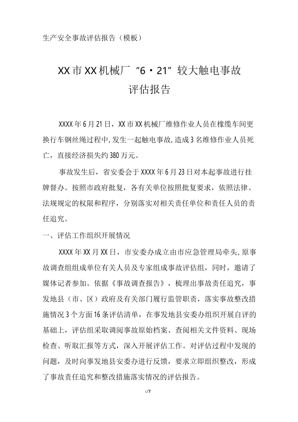 生产安全事故评估报告_第1页