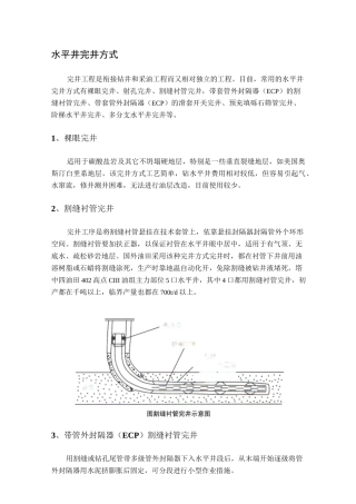 水平井完井调研讲解
