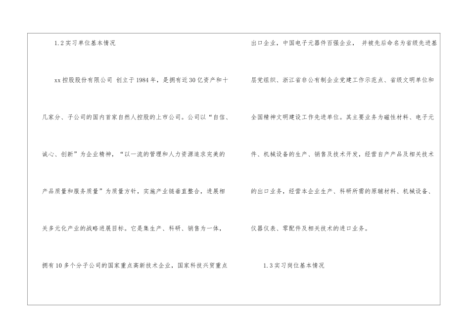 专业实习报告模板集锦6篇_第2页