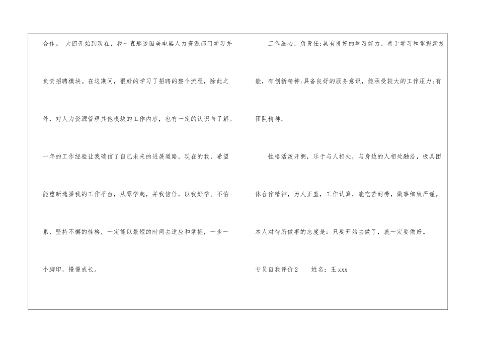 专员自我评价_第2页