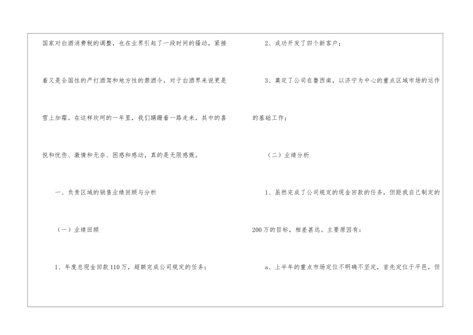 业务员个人工作总结模板集锦9篇_第2页