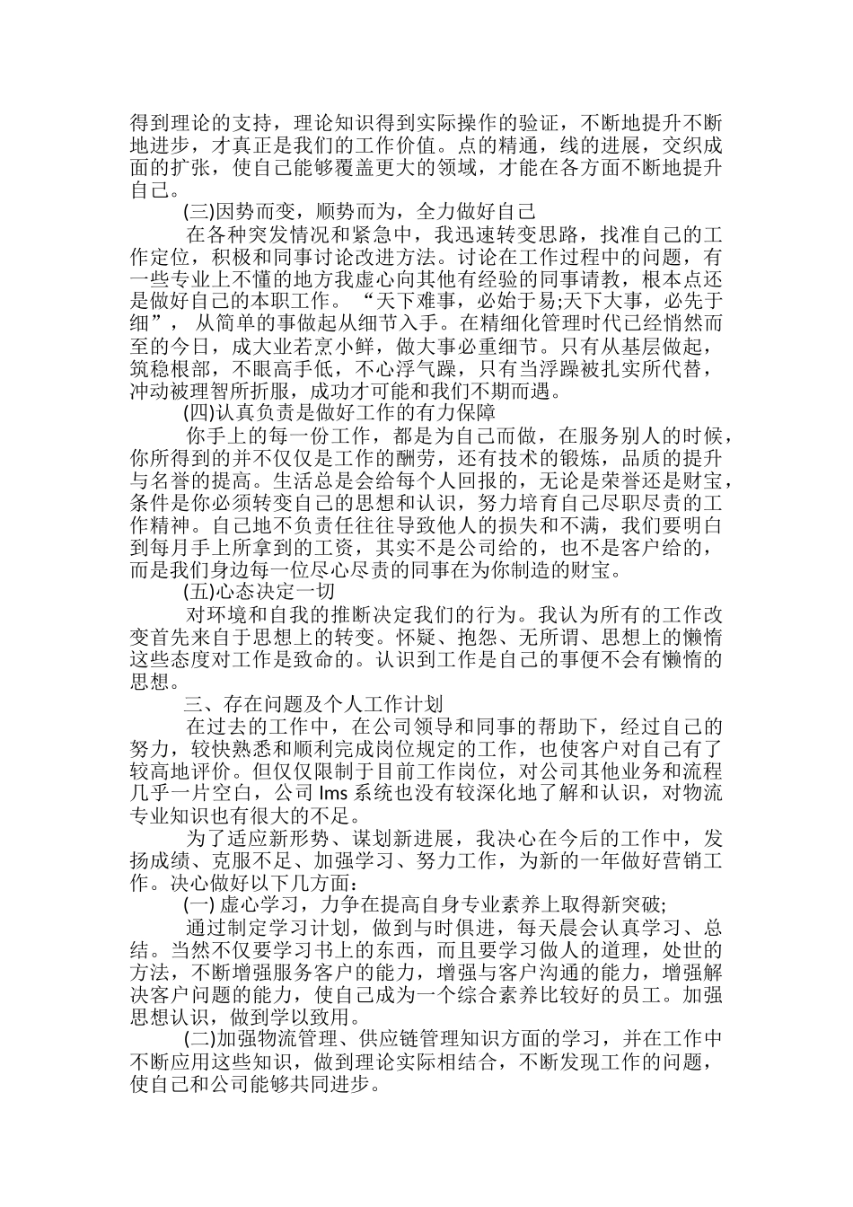 业务员个人工作总结5篇2024_第2页