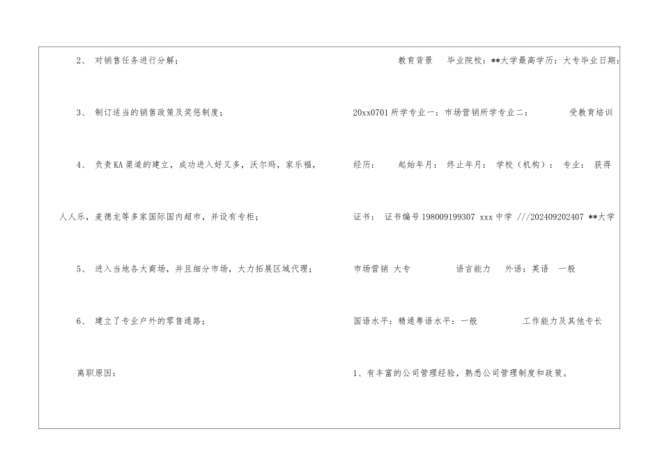 业务员个人简历_第2页