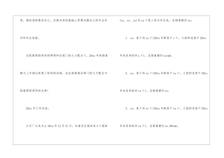 业务员年终工作总结模板四篇_第2页