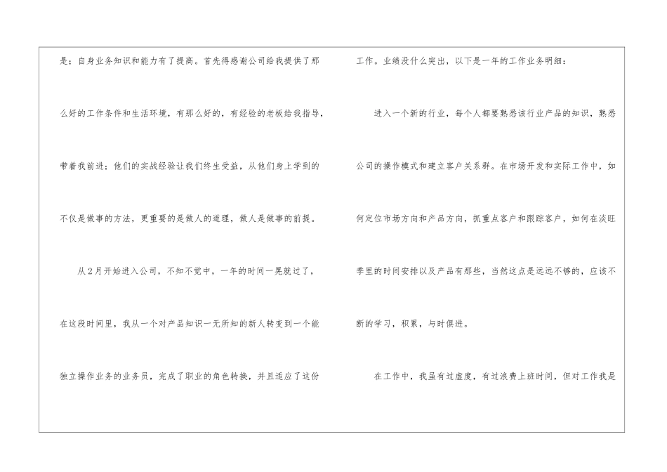 业务员年终工作总结锦集八篇_第2页