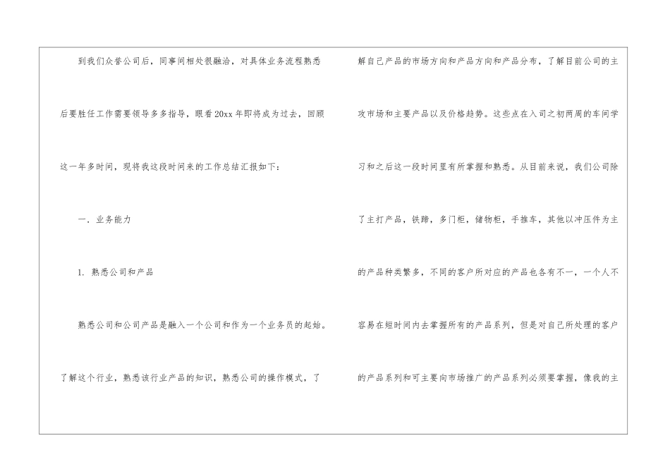 业务员年终总结4篇_第2页