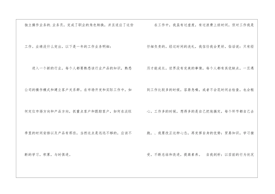 业务员年终总结、业务员工作总结_第2页