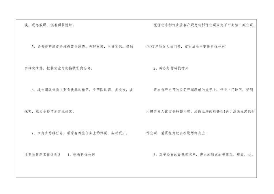 业务员最新工作计划_第3页