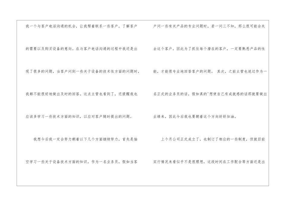业务员的工作总结_第2页