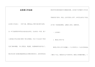 业务部工作总结
