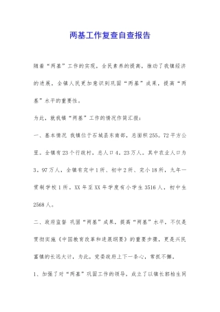 两基工作复查自查报告-