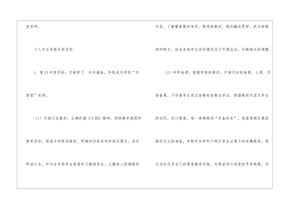 个人专业发展培训五年整体工作计划_第2页