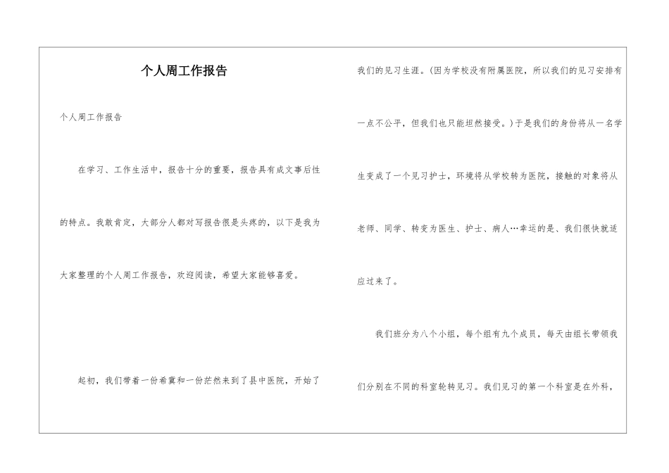 个人周工作报告_第1页