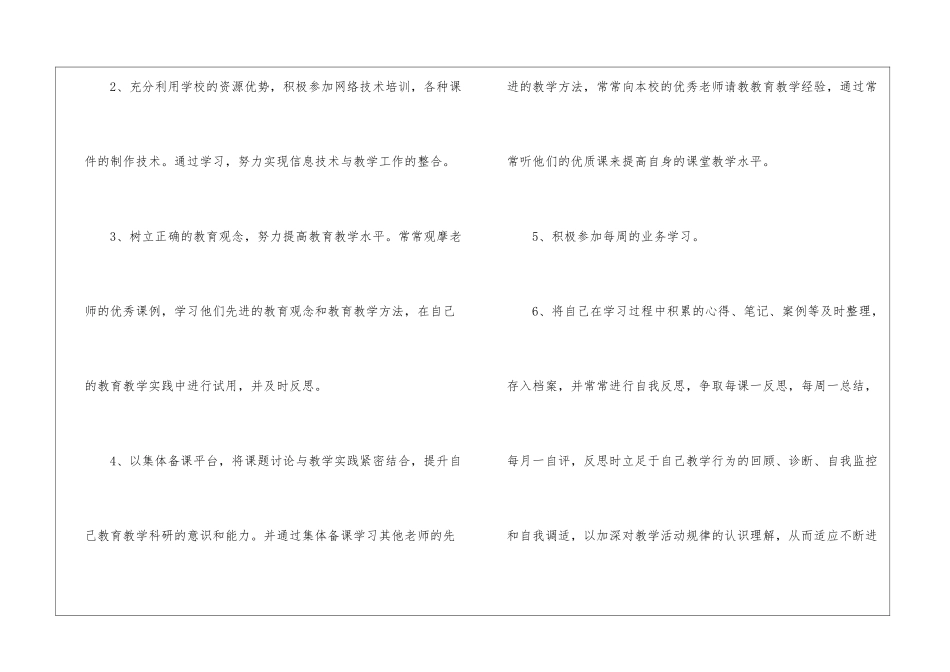 个人校本培训计划_第2页