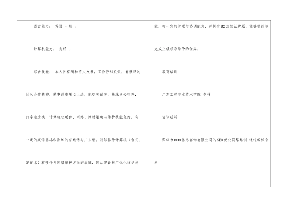 个人电商运营简历模板_第3页