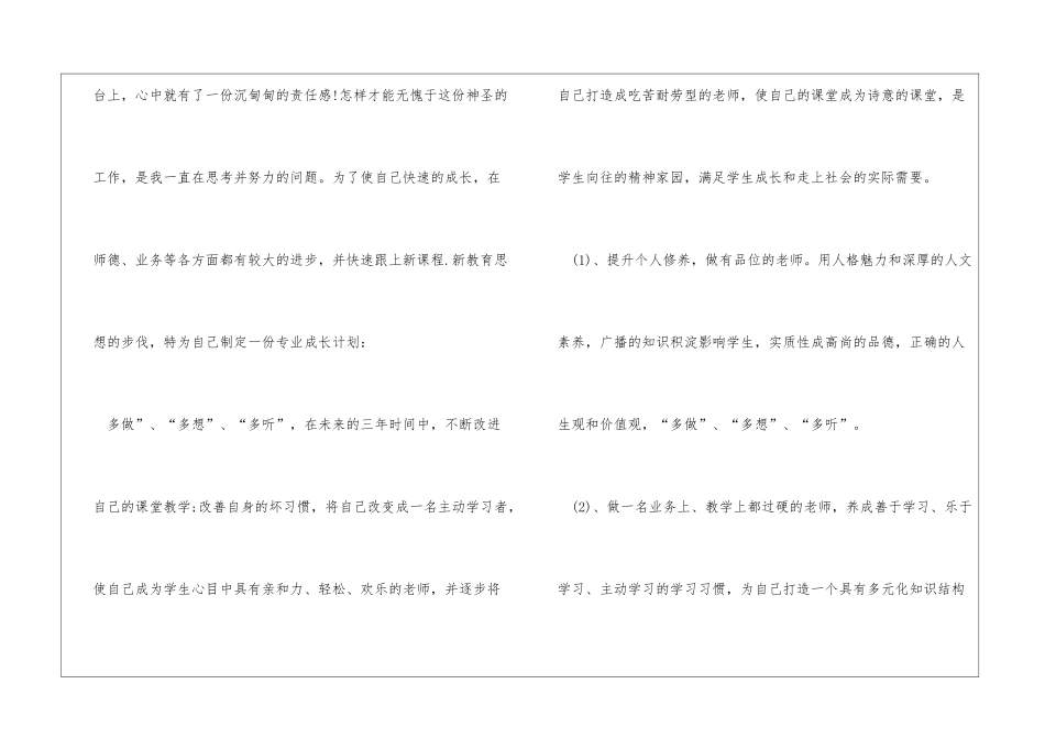 个人研修计划评语_第2页