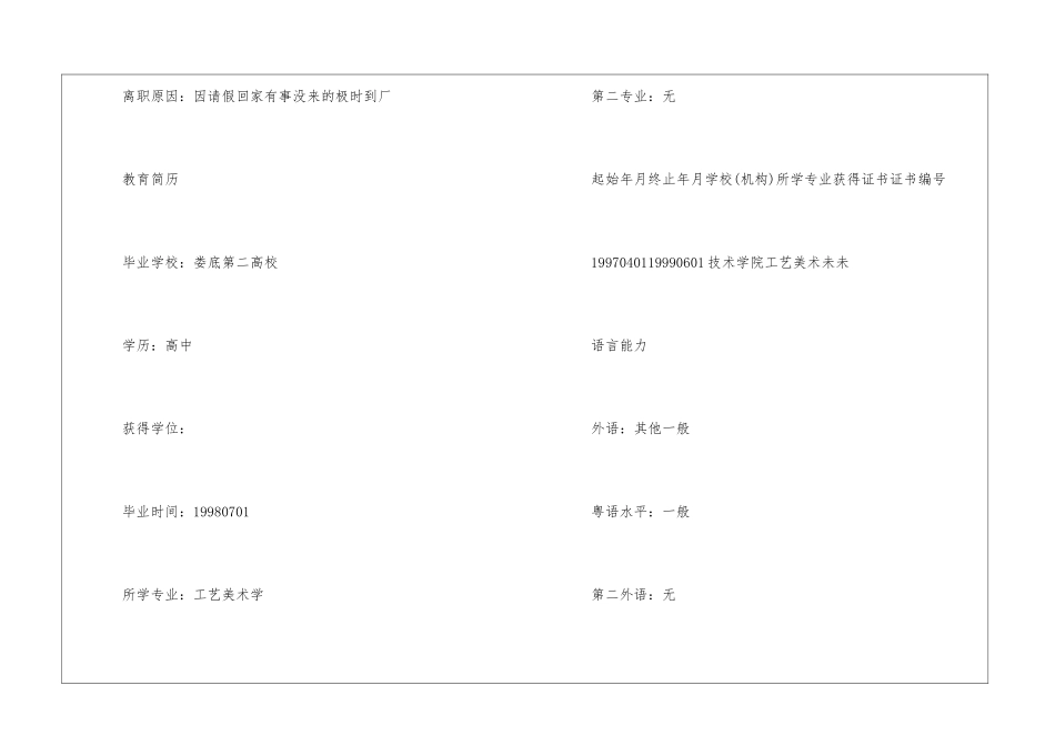 个人简洁简历模板范本2024最新五篇_第3页