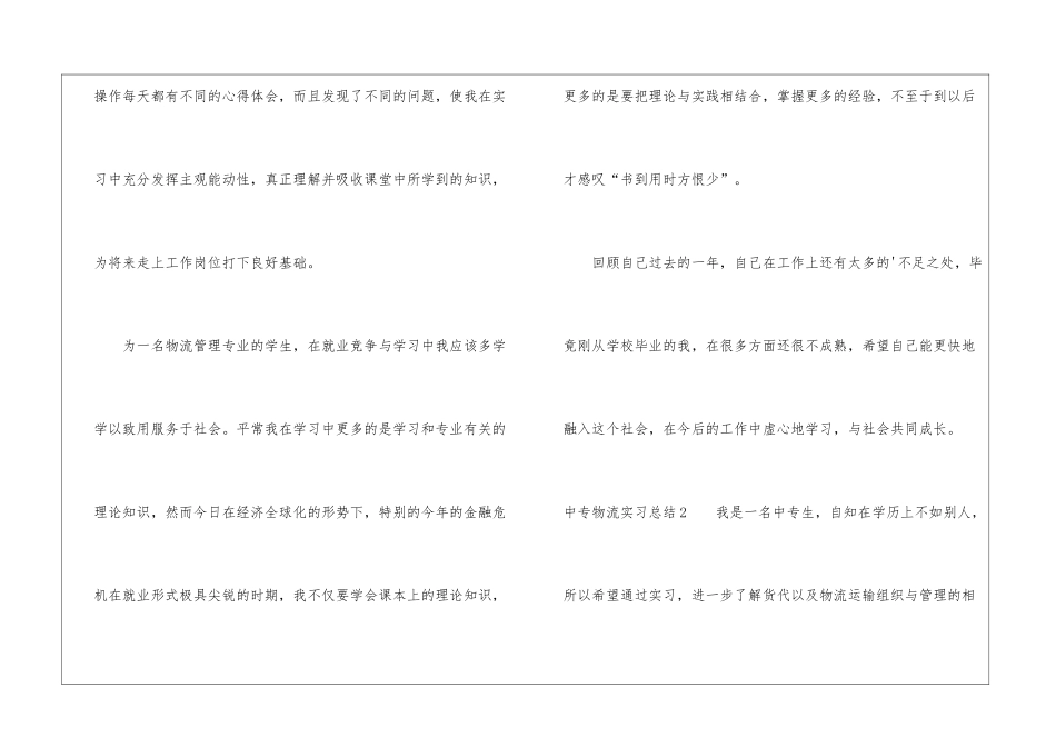 中专物流实习总结_第3页
