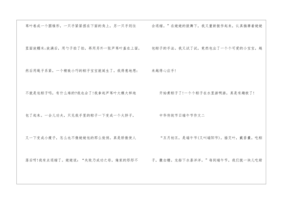 中华传统节日端午节作文2024最新十篇_第2页