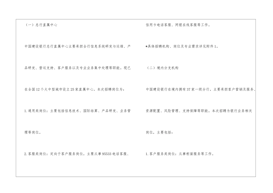 中国建设银行股份有限公司20xx年度校园招聘公告_第2页