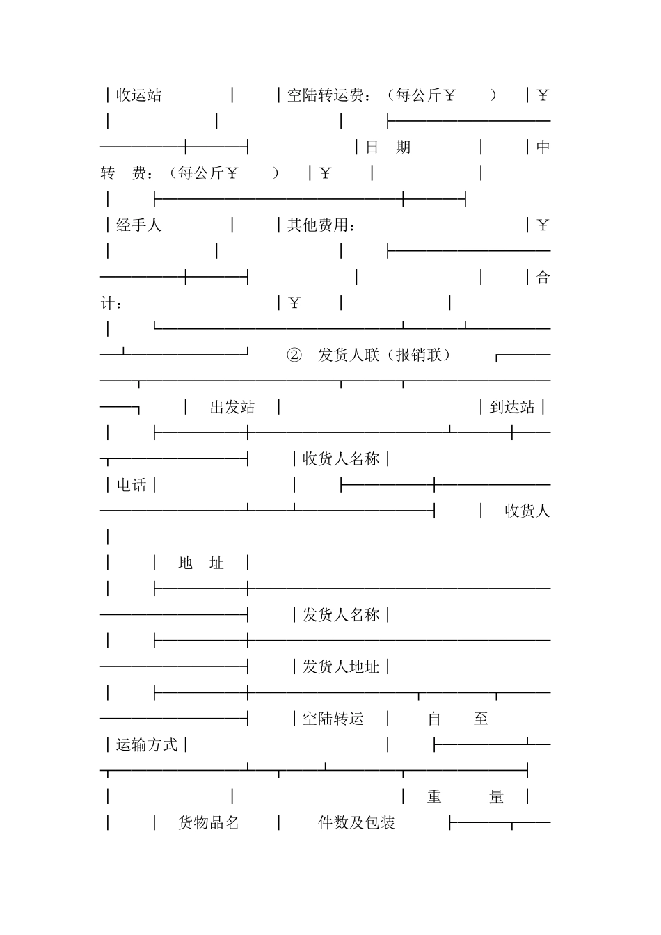 中国民用航空货运单范本-_第3页