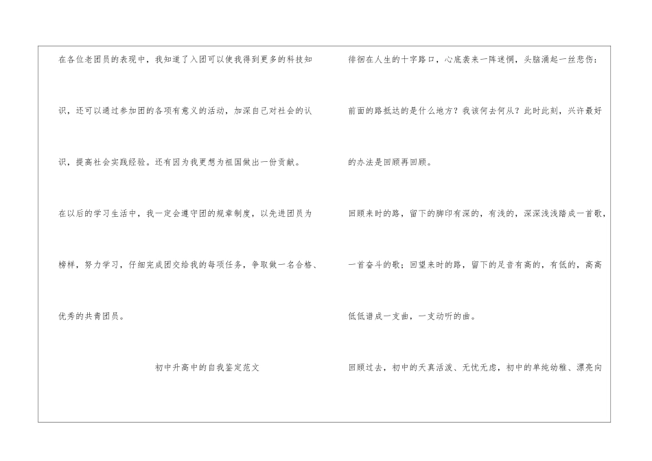 中学生入团的自我鉴定_第2页