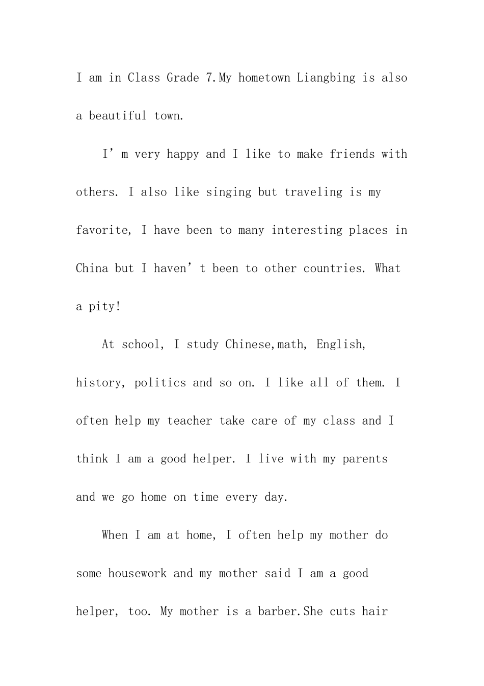 中学生英语自我介绍演讲稿_第3页