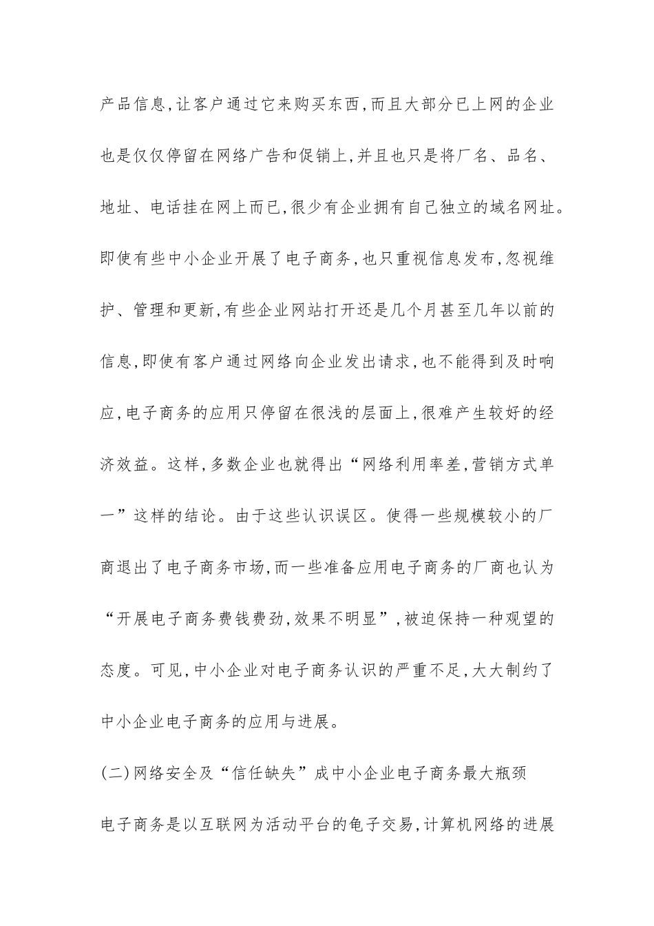 中小企业电子商务发展浅议论文_第3页