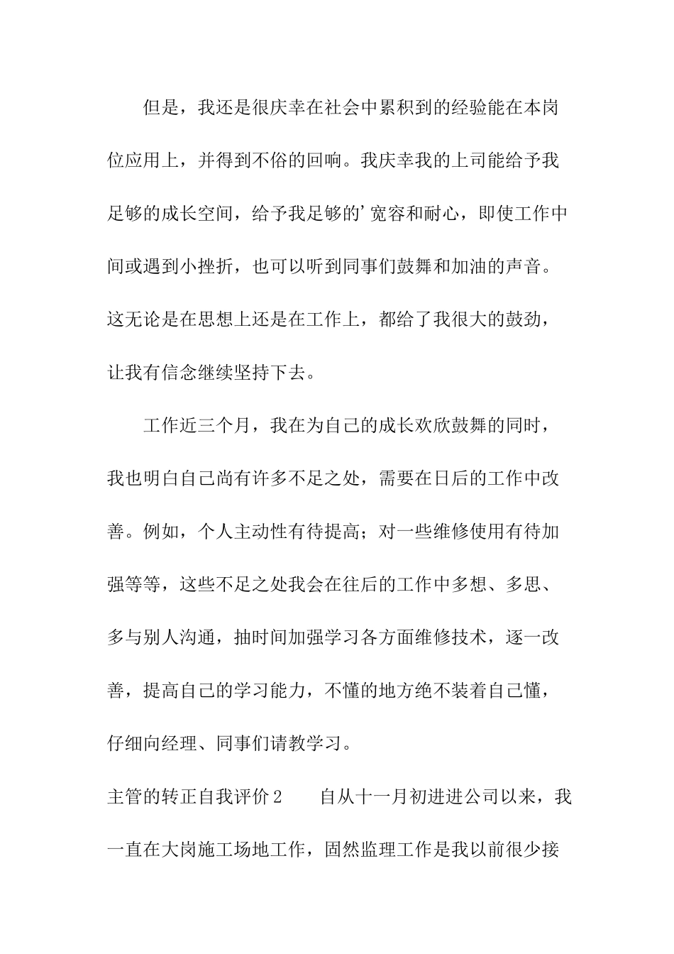 主管的转正自我评价_第2页