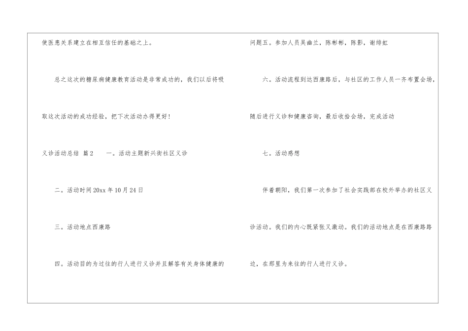 义诊活动总结7篇_第3页