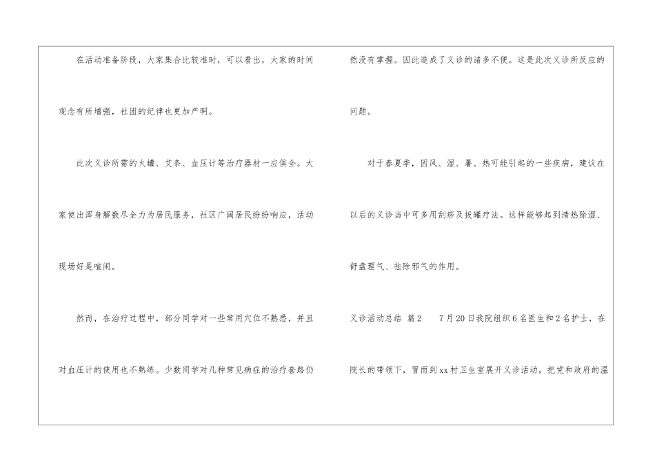 义诊活动总结汇编6篇_第2页